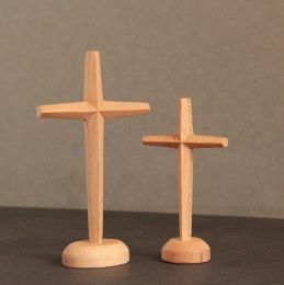 Pineapple Grid Wood Cross Small Ornaments Craft Gifts
