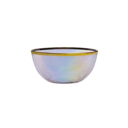 Rainbow Ion Plated Hammer Pattern Glass Plate Bowl Fruit Plate Bowl Set