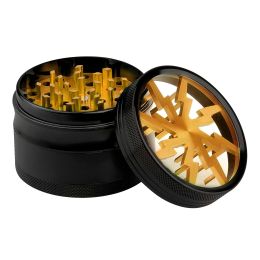1 Pc Spice Grinder; Herb Tobacco Grinder Smoking Pipe Accessories Spice Weed Chopper Grinders; Durable Kitchen Tools - 1 Pack Gold